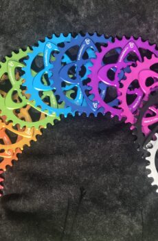 Sirwolf 104BCD Chainring Narrow Wide Teeth Single Speed Crank Set Rings Colorful Aluminum Alloy Single Chainring for Most Bike